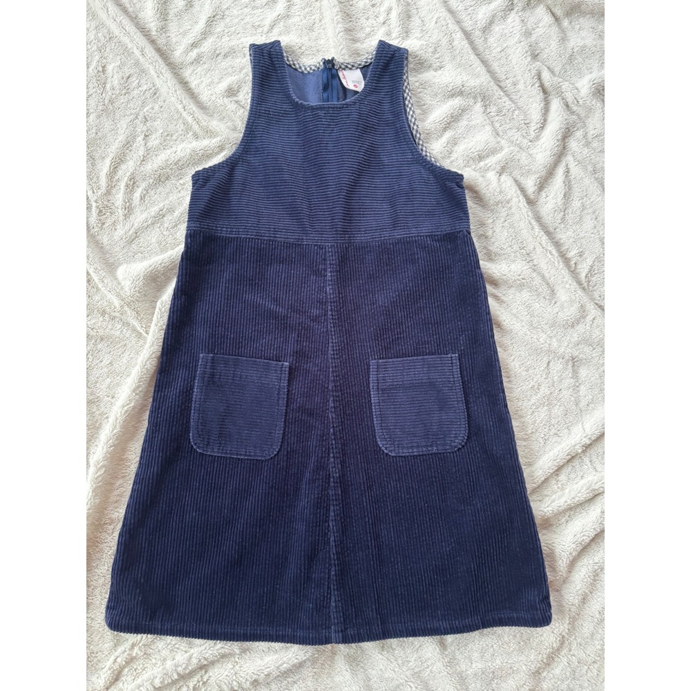 Vintage Hanna Andersson 140 Corduroy Jumper Dress Navy‎ USA Made